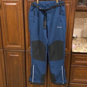 Clothin Men's Fleece Lined Insulated Winter Snow Ski Pants Blue Size Small